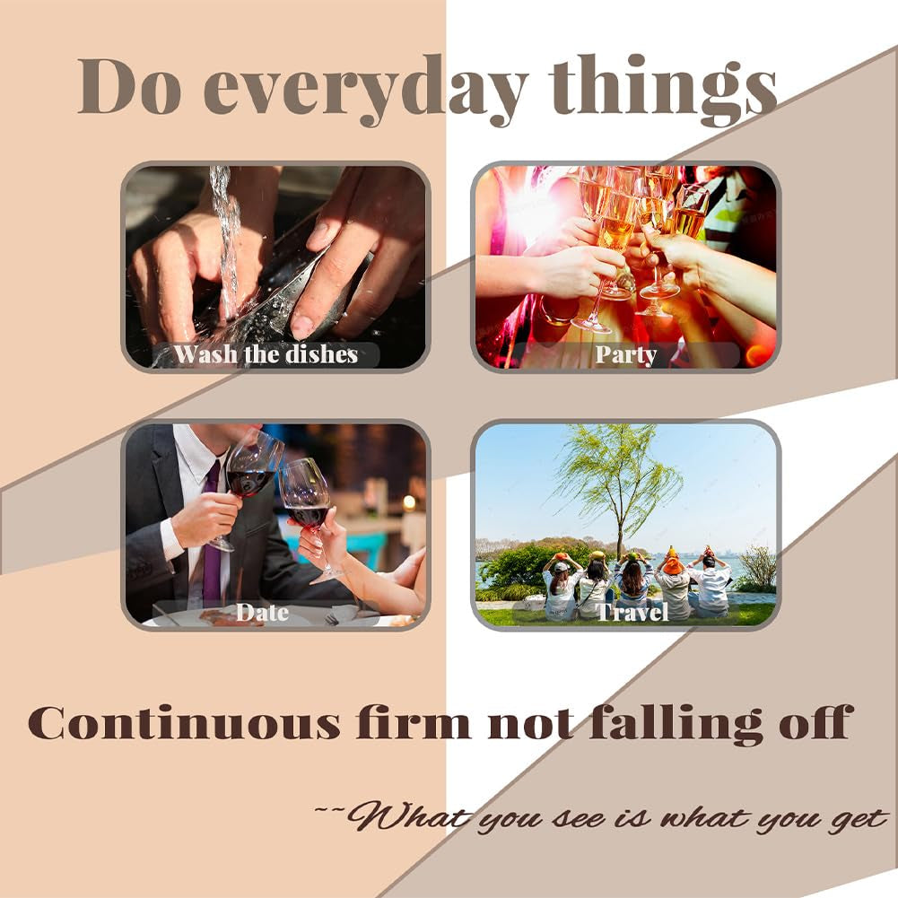 24Pcs Acrylic Almond Press on Nails Short round Fake Nails White Ombre False Nails with Almond Shape Press on Nails Designs Nails Press on Artificial Nails Stick on Nails for Women Girls